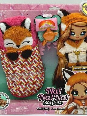 🦊 NWT Na! Na! Na! Surprise Sierra Foxtail Camping Doll Set